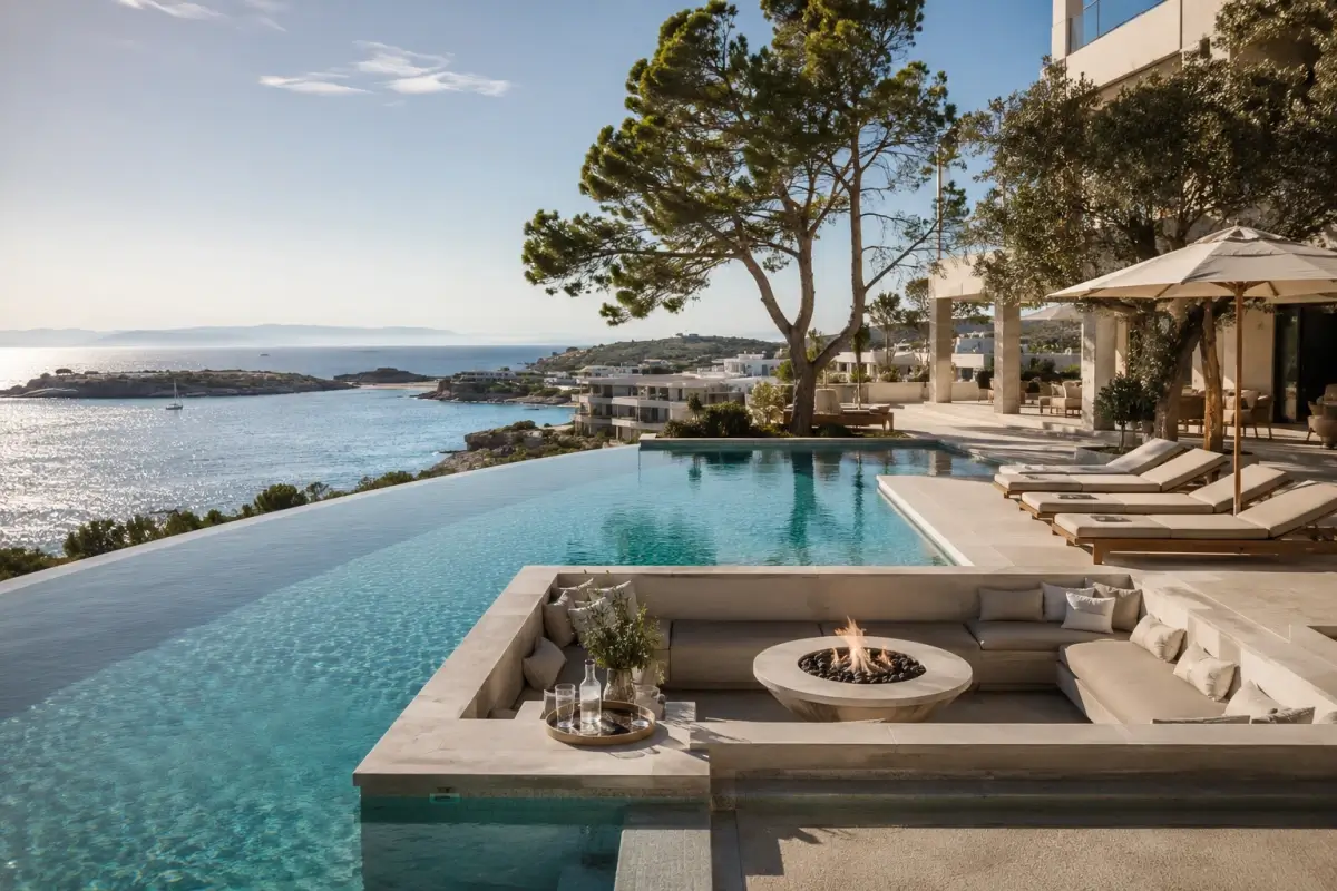 Luxury Athens Riviera hotel with infinity pool overlooking the Aegean coast
